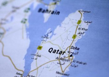 A map of Qatar is seen in this picture illustration June 5, 2017. REUTERS/Thomas White/Illustration