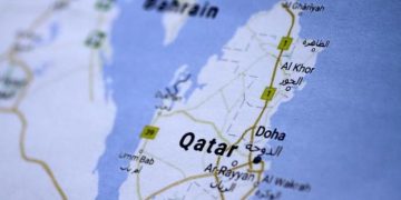 A map of Qatar is seen in this picture illustration June 5, 2017. REUTERS/Thomas White/Illustration