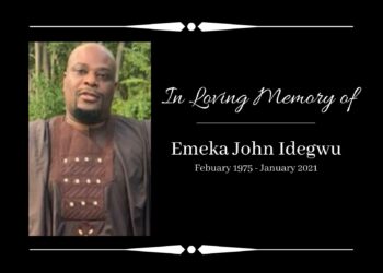 Obituary-Emeka John Idegwu (February 1975-January 2021)