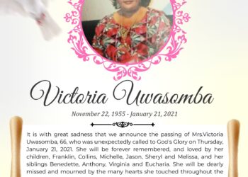 Obituary – Victoria Uwasomba