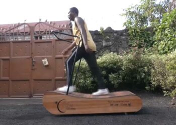 24-year-old Congolese invents Africa’s first purely wooden treadmill, by Stanley Ugagbe