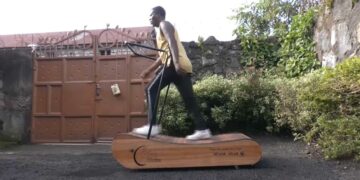 24-year-old Congolese invents Africa’s first purely wooden treadmill, by Stanley Ugagbe