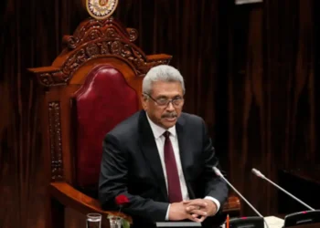 Sri Lanka’s embattled president runs to Maldives