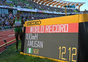 Tobi Amusan wins maiden gold medal after breaking 100m hurdles world record