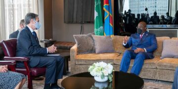 PRESIDENT FÉLIX TSHISEKEDI MEETS US SECRETARY OF STATE