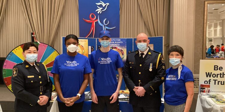 Youth for Human Rights Toronto participate in the York Regional Police’s 17 annual Elimination of Racial Discrimination event