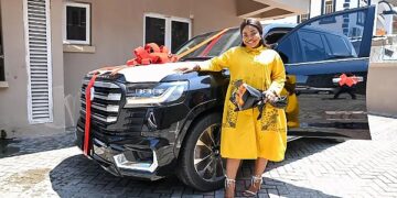 Mercy Chinwo’s husband celebrates her on her 31st birthday, gifts her an SUV Toyota car.