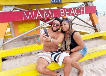 Reactions as Kemi Afolabi posts photos with a white man.