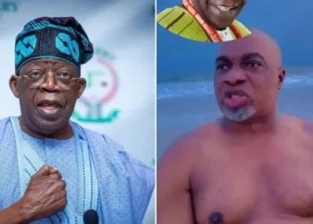 Nigerians react as Olaiya Igwe goes unclad to say powerful prayers for Tinubu
