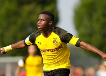 Borussia Dortmund’s Youssoufa Moukoko caught up in age fraud storm amid claims he is 22 and not 18