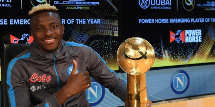 Osimhen happy after receiving emerging player award