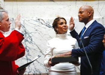US state swears in first-ever black governor