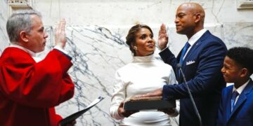 US state swears in first-ever black governor
