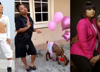 “He put my name on a Goat” – Bimbo Ademoye receives epic birthday surprise from Kunle Remi