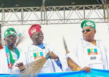 Tinubu ends campaign rally in Lagos