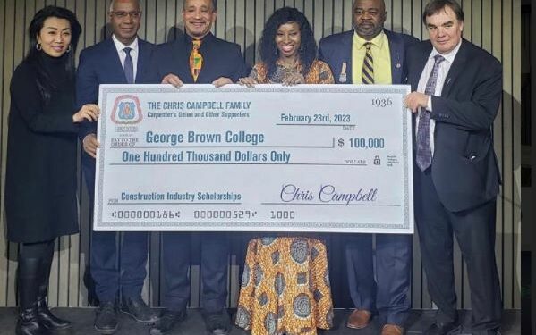 Carpenter’s Union member gives George Brown college $100,000 scholarship
