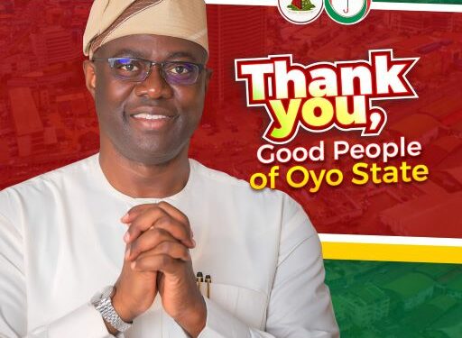 Seyi Makinde thanks the good people of Oyo State for re-electing him