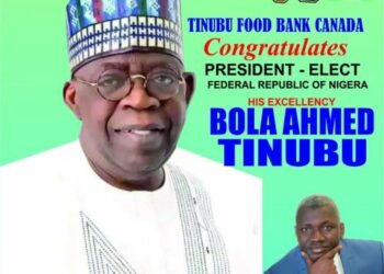 Tinubu Food Bank Canada congratulates Asiwaju Bola Ahmed Tinubu