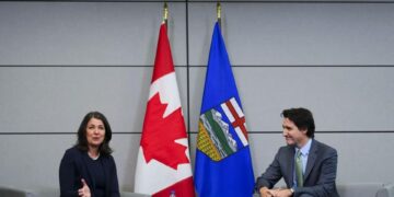 Trudeau and Premier of Alberta Premier to discuss emission reductions during a meeting in Calgary