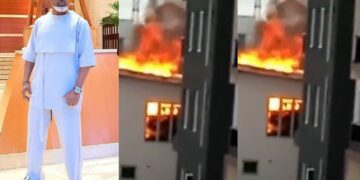 Ayo Makun consoled by celebrities as fire guts his mansion