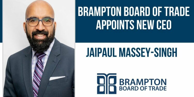 Brampton Board of Trade Appoints Jaipaul Massey-Singh as New CEO, Charting a Course for Growth and Community Impact