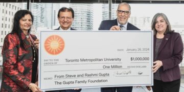 Gupta Family Donates $1M to Toronto Metro University