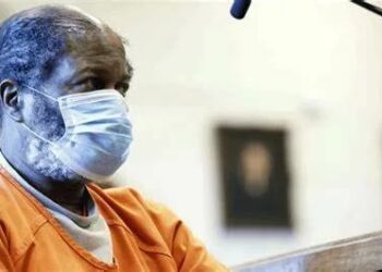 Ex-Olympian Conrad Mainwaring pleads guilty in Berkshire Superior Court, Thursday, February 8, 2024 in Pittsfield, Mass. (Stephanie Zollshan/The Berkshire Eagle via AP)