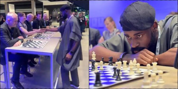 Nigerian Tunde Onakoya Beats 10 Chess Opponents Simultaneously in Germany